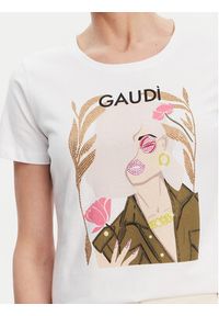 Gaudi T-Shirt 511BD64035 Biały Regular Fit. Kolor: biały. Materiał: bawełna #3