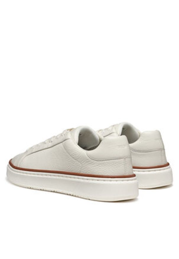 Geox Sneakersy U Zackerty U46HPA 00046 C1000 Biały. Kolor: biały. Materiał: skóra