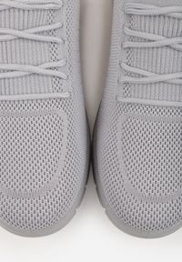 Born2be - Szare Sznurowane Buty Sportowe Sneakersy z Siateczki Caeolea. Okazja: na co dzień. Kolor: szary. Materiał: jeans. Sport: fitness, joga i pilates #4