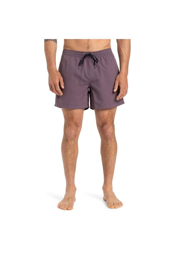 Quiksilver - Spodenki boardshort EVERYDAY SOLID VOLLEY 15" Fioletowy Mężczyźni. Kolor: fioletowy. Materiał: poliester, materiał. Styl: sportowy