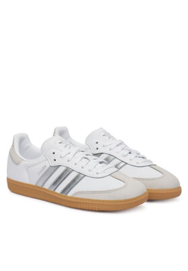 Adidas - adidas Sneakersy Samba Og JI2725 Biały. Kolor: biały. Materiał: skóra
