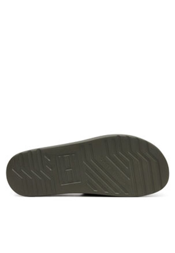TOMMY HILFIGER - Tommy Hilfiger Klapki Dual Density Hilfiger Pool Slide FM0FM05430 Khaki. Kolor: brązowy
