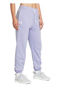 Spodnie dresowe damskie Under Armour Rival Terry Joggers joggery. Kolor: fioletowy. Materiał: dresówka