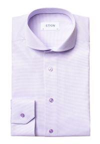 Eton - ETON - Koszula. Typ kołnierza: kołnierzyk włoski. Kolor: fioletowy. Materiał: tkanina. Długość rękawa: długi rękaw. Długość: długie