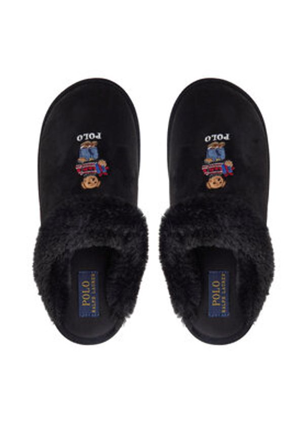 Polo Ralph Lauren Kapcie 842957050002 Czarny. Kolor: czarny. Materiał: materiał