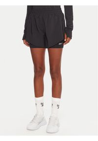 Reebok Szorty sportowe RK25186CCW Czarny Slim Fit. Kolor: czarny. Materiał: syntetyk