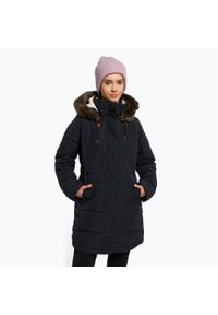 Roxy - Kurtka puchowa damska ROXY Ellie. Kolor: czarny. Materiał: puch. Sport: turystyka piesza