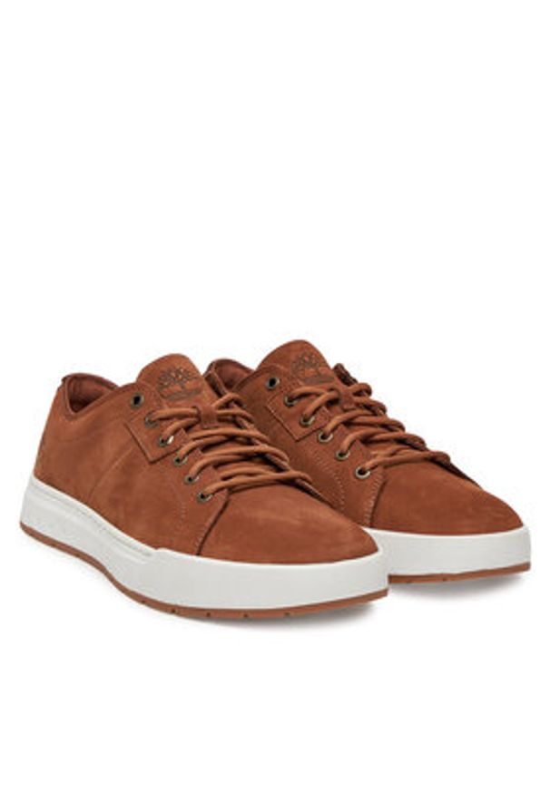 Timberland Sneakersy Maple Grove Low Lace TB0A6A2DEM71 Brązowy. Kolor: brązowy. Materiał: nubuk, skóra