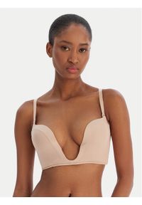 Wonderbra Biustonosz push-up WB0000J5 Beżowy. Kolor: beżowy. Materiał: syntetyk. Rodzaj stanika: push-up #1