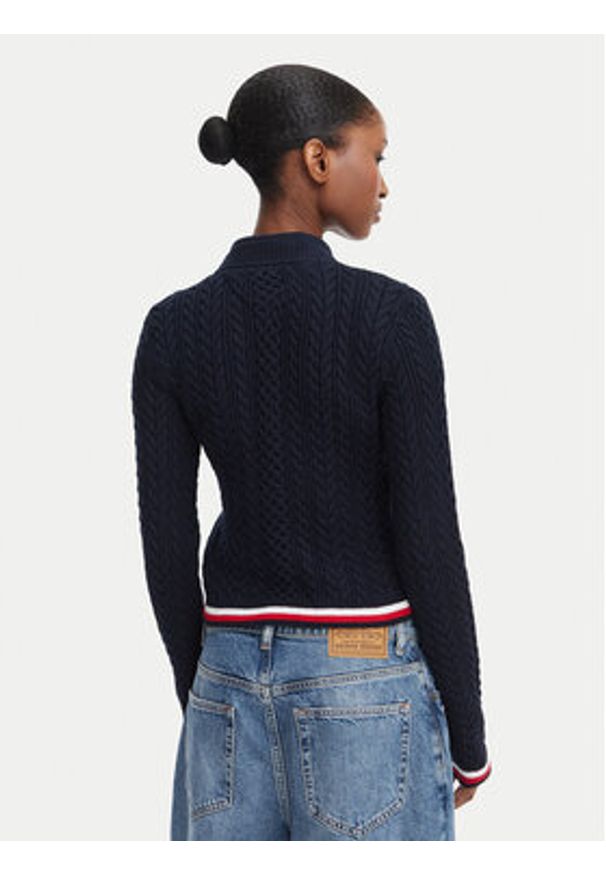 Tommy Jeans Sweter DW0DW22933 Granatowy Regular Fit. Kolor: niebieski. Materiał: bawełna