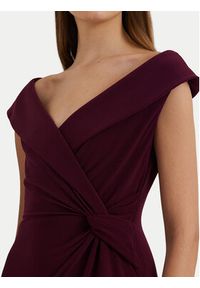 Lauren Ralph Lauren - LAUREN RALPH LAUREN Sukienka wieczorowa 253863940018 Bordowy Slim Fit. Kolor: czerwony. Materiał: syntetyk. Styl: wizytowy #8