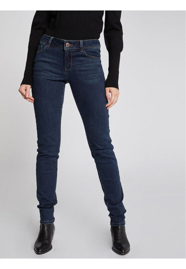 Morgan Jeansy 201-POM.P Granatowy Slim Fit. Kolor: niebieski