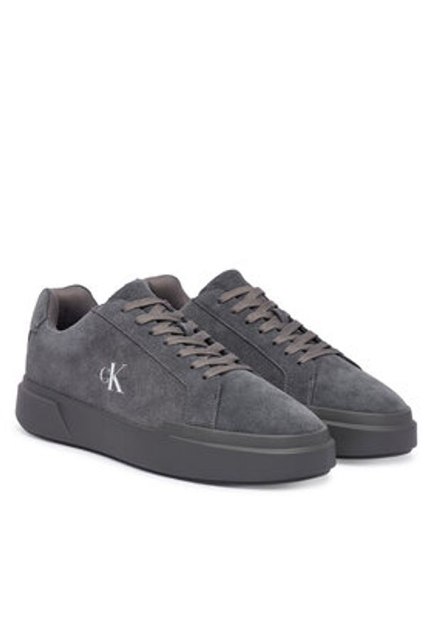 Calvin Klein Sneakersy Chunky Laceup Su YM0YM01453 Szary. Kolor: szary. Materiał: zamsz, skóra