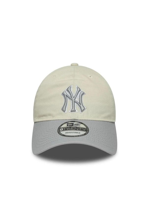 New Era - Czapka baseballowa 9twenty New York Yankees. Kolor: beżowy. Materiał: tkanina