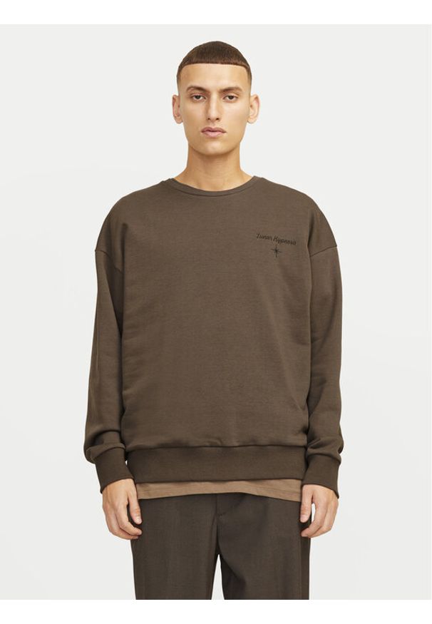 Jack & Jones - Jack&Jones Bluza Mystic 12257735 Khaki Relaxed Fit. Kolor: brązowy. Materiał: bawełna