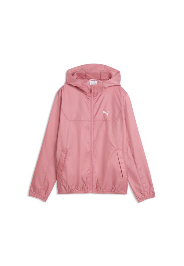 Puma - Młodzieżowa wiatrówka Essentials o standardowym kroju PUMA. Kolor: różowy. Sport: bieganie