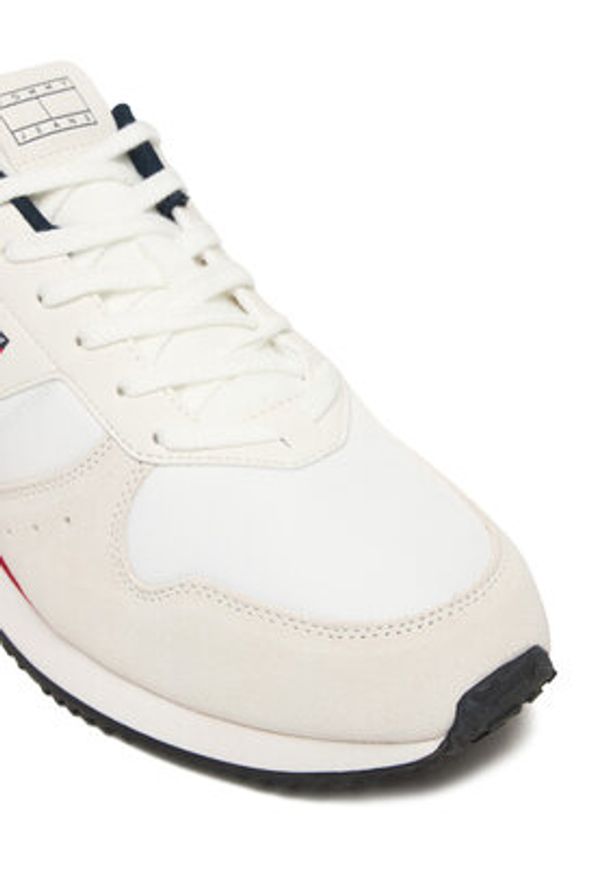 Tommy Jeans Sneakersy Tjm Eva Runner Leather EM0EM01649 Biały. Kolor: biały. Materiał: zamsz, skóra