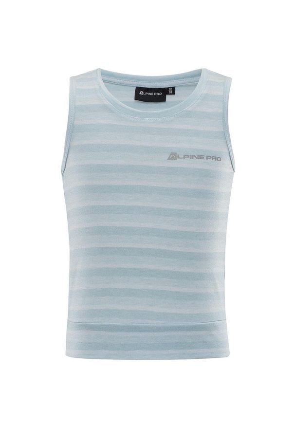 ALPINE PRO - Dziecięcy T-shirt Alpine Pro Consato 2 - Miękki i Oddychający. Typ kołnierza: polo. Kolor: niebieski, zielony, wielokolorowy. Materiał: poliester, elastan