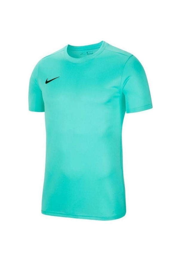 Nike - Męska Koszulka Z Krótkim Rękawem Dry Park VII. Kolor: zielony. Długość rękawa: krótki rękaw. Długość: krótkie. Sport: turystyka piesza