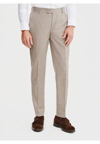 Pako Lorente - PAKO LORENTE – Garniturowe spodnie męskie w kratę. Okazja: na spotkanie biznesowe. Materiał: wełna. Styl: biznesowy, elegancki