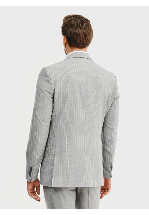 Pako Lorente - PAKO LORENTE - Marynarka garniturowa w prążek. Materiał: poliester, wiskoza, elastan. Wzór: prążki. Styl: młodzieżowy