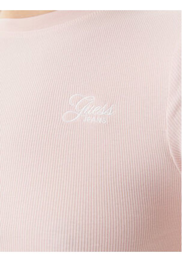 Guess T-Shirt W5GP62 KA0H1 Różowy Regular Fit. Kolor: różowy. Materiał: bawełna