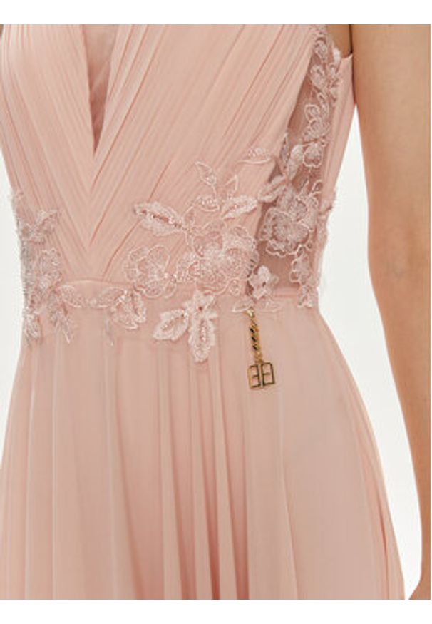 Fracomina Sukienka wieczorowa FQ24SD3027W41201 Różowy Slim Fit. Kolor: różowy. Materiał: syntetyk. Styl: wizytowy