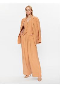 DKNY Spodnie palazzo P3EK8Q84 Pomarańczowy Regular Fit. Kolor: pomarańczowy. Materiał: syntetyk