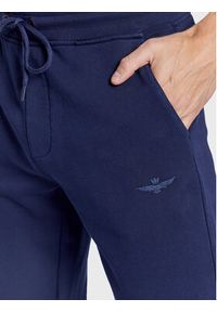Aeronautica Militare Spodnie dresowe 222PF852F467 Granatowy Regular Fit. Kolor: niebieski. Materiał: bawełna #4