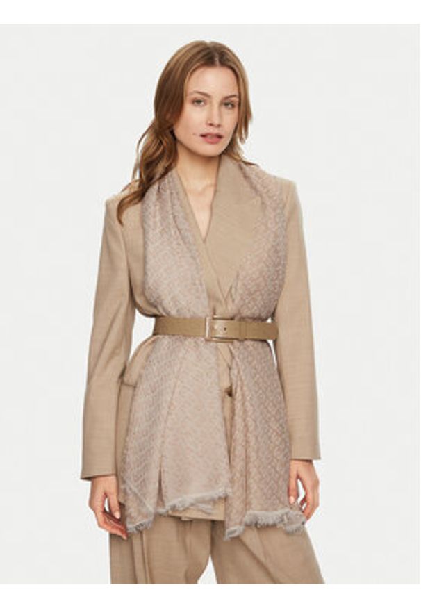 Liu Jo Szal Stola Jac. Eff Shini 2A5010 T0300 Beżowy. Kolor: beżowy. Materiał: materiał