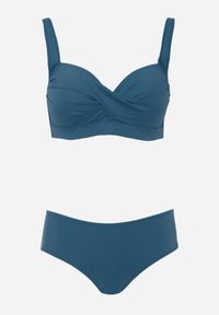 Born2be - Ciemnozielone Bikini Dwuczęściowe Zabudowane na Grubych Ramiączkach z Regulacją Aroaete. Kolekcja: plus size. Kolor: zielony. Długość: krótkie #6