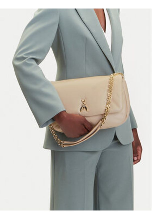 Patrizia Pepe Torebka 8B0221/L113 Beżowy. Kolor: beżowy. Materiał: skórzane