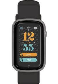 Smartwatch Techmade Smartwatch męski Techmade TM-STEPS-SILBK czarny pasek. Rodzaj zegarka: smartwatch. Kolor: czarny