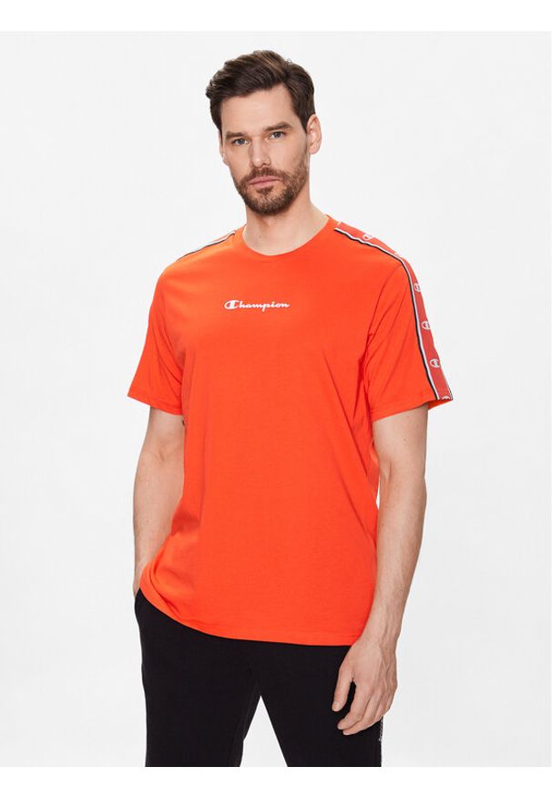Champion T-Shirt 218472 Pomarańczowy Regular Fit. Kolor: pomarańczowy. Materiał: bawełna