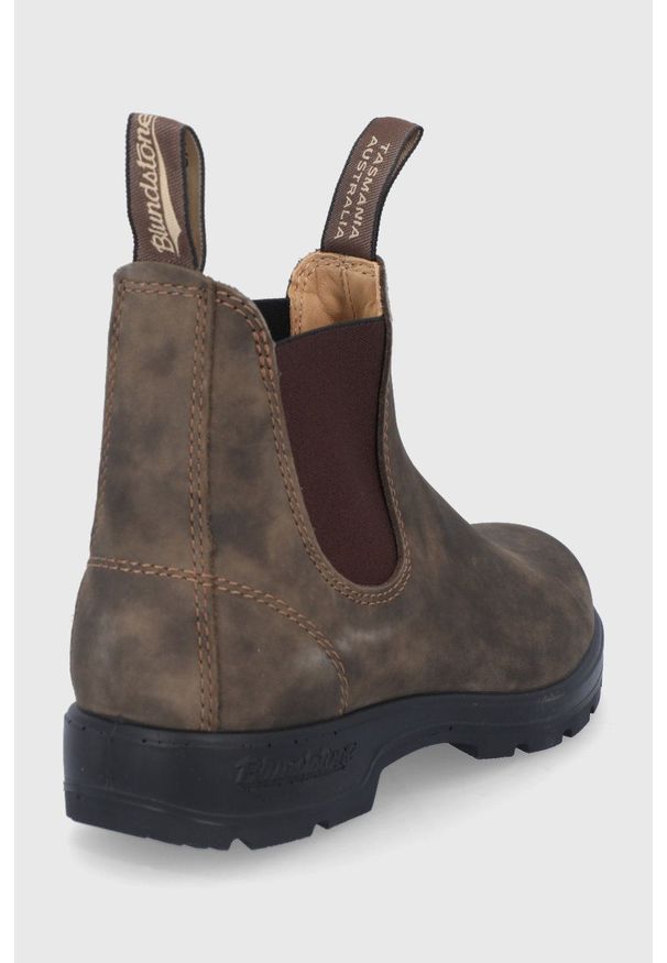 Blundstone - Sztyblety skórzane 585. Nosek buta: okrągły. Kolor: brązowy. Materiał: skóra