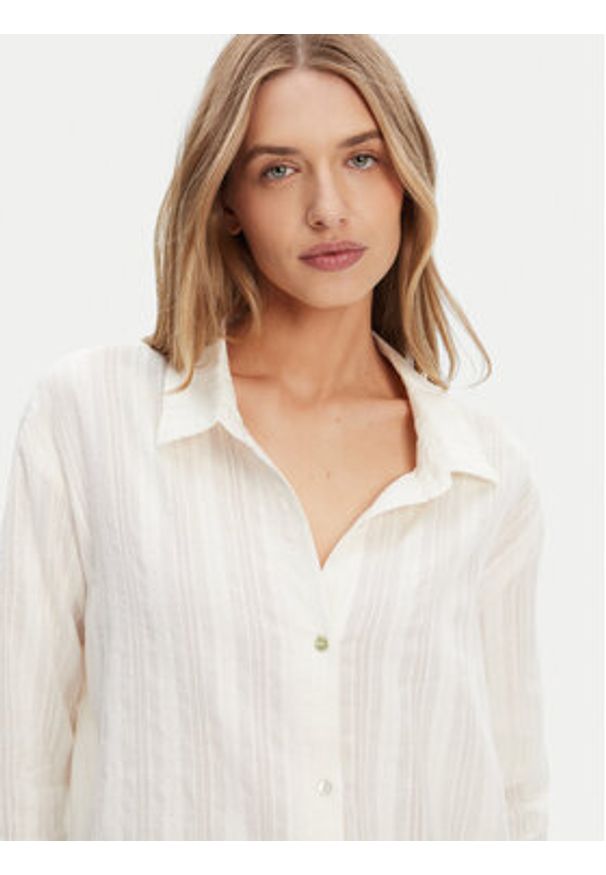 Roxy Koszula ERJX603447 Écru Relaxed Fit. Materiał: bawełna