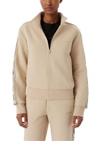 Guess - GUESS Beżowa damska bluza rozpinana z lampasami Britney, Rozmiar S. Okazja: na co dzień. Kolor: beżowy. Styl: elegancki, casual, sportowy #3
