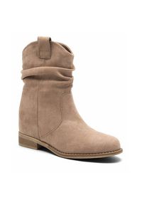 Jenny Fairy Kowbojki LORA WS5052-03 Beżowy. Kolor: beżowy. Materiał: materiał #2