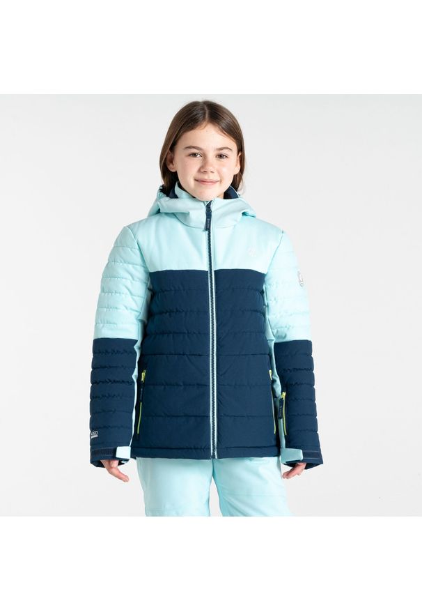DARE 2B - Kurtka narciarska dziecięca Cheerful II. Kolor: niebieski, wielokolorowy, biały. Materiał: materiał. Sezon: zima. Sport: narciarstwo