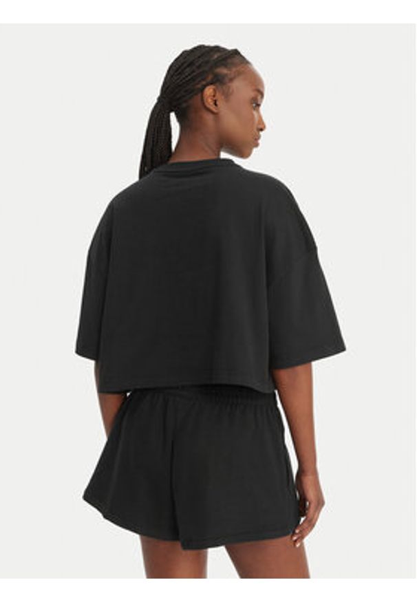 Calvin Klein Jeans T-Shirt LV047F828G Czarny Boxy Fit. Kolor: czarny. Materiał: bawełna