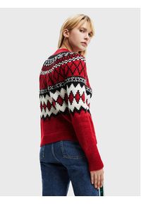Desigual Sweter Buddy 22WWJFAN Czerwony Relaxed Fit. Kolor: czerwony. Materiał: syntetyk #3