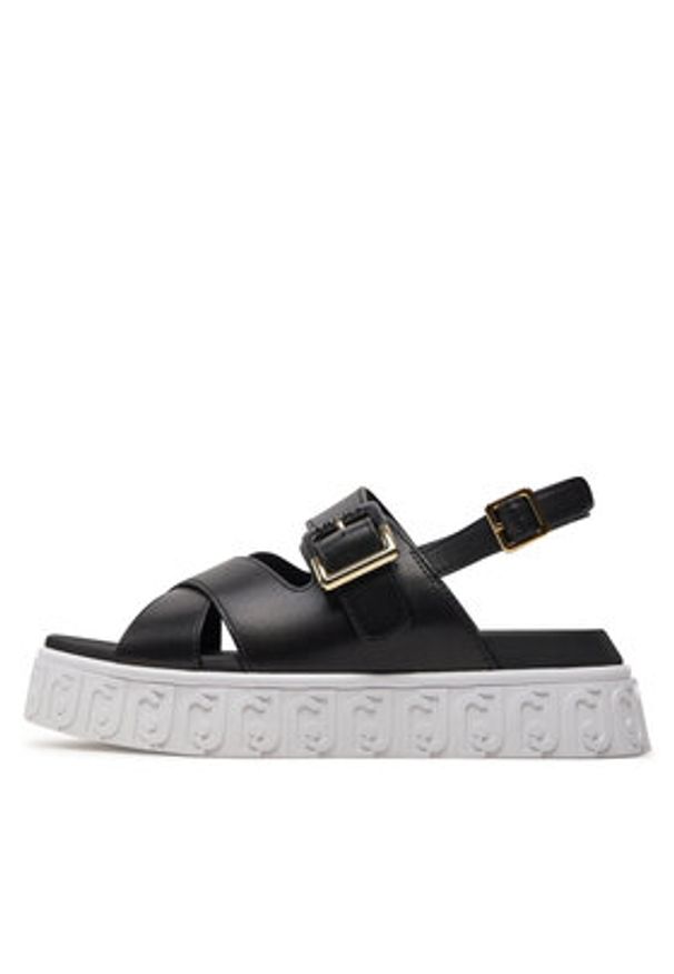 Liu Jo Sandały Lovely Sandal 01 BA4131 P0102 Czarny. Kolor: czarny. Materiał: skóra