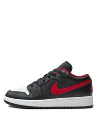 Nike Sneakersy Jordan 1 Low (GS) 553560 063 Czarny. Kolor: czarny. Materiał: skóra