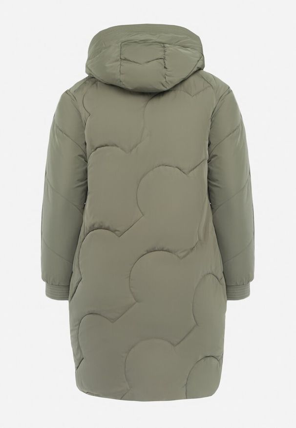 Born2be - Zielona Pikowana Kurtka z Kapturem Fariana. Typ kołnierza: kaptur. Kolor: zielony