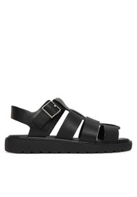 Calvin Klein Sandały Sq Molded Sndl Fisher Lth HW0HW02870 Czarny. Kolor: czarny. Materiał: skóra #1