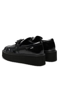 Love Moschino - LOVE MOSCHINO Loafersy JA10446I0LJD0000 Czarny. Kolor: czarny. Materiał: skóra