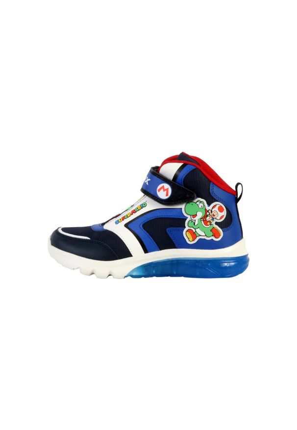 Dziecięce buty sportowe mid-top Geox Ciberdron. Okazja: na co dzień. Kolor: niebieski