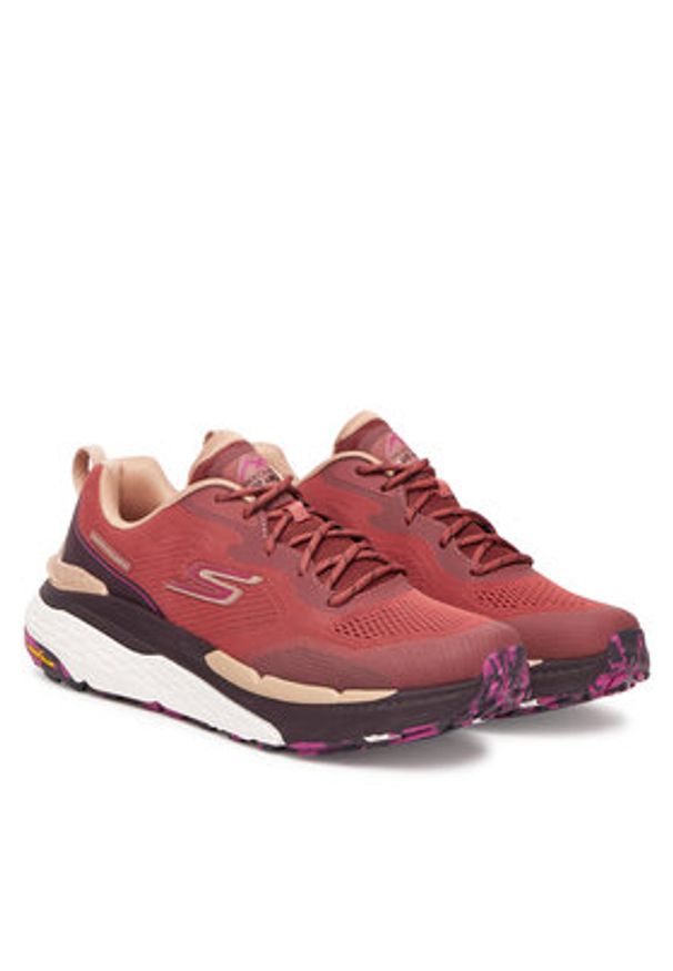 skechers - Skechers Buty do biegania Max Cushioning Elite Trail 2.0 129165/RUST Bordowy. Kolor: czerwony. Materiał: materiał