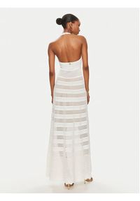 TwinSet - TWINSET Sukienka dzianinowa 241TT3112 Biały Slim Fit. Kolor: biały. Materiał: wiskoza #4