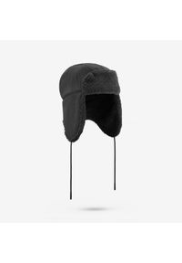 WEDZE - Czapka narciarska dla dorosłych Wedze Trendy 500 uszatka. Kolor: czarny. Materiał: poliester, materiał, tkanina. Sezon: zima. Styl: sportowy #1